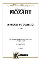 Vesperae de Dominica, K. 321