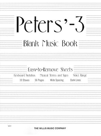 Peters' Blank Music Book (White)