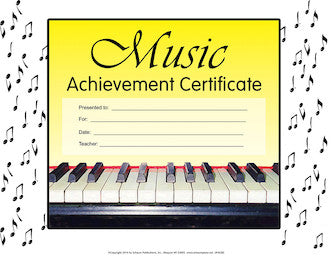 Music Achievement Certificate