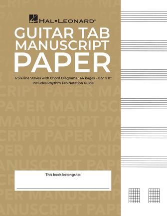 Guitar Tablature Manuscript Paper - Standard