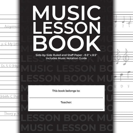 Music Lesson Book - Manuscript Paper Softcover