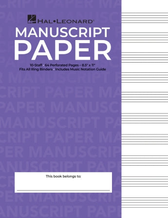 Hal Leonard Manuscript Paper