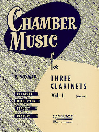 Chamber Music for Three Clarinets, Vol. 2 (Medium)