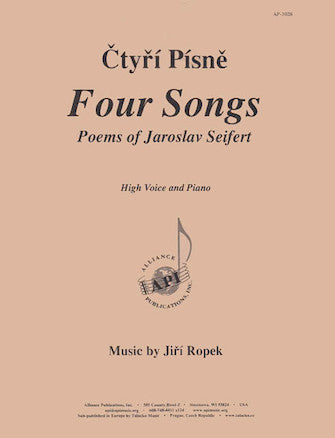 Four Songs: Poems Of Jaroslav Seifert - S/t-pno