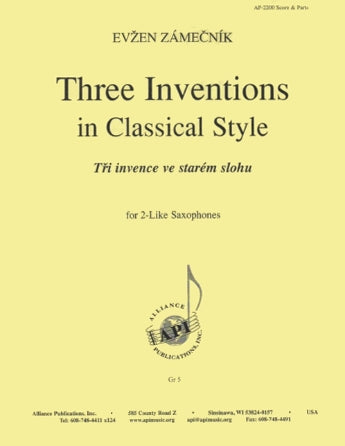 Three Inventions in Classical Style for Oboe/Bassoon