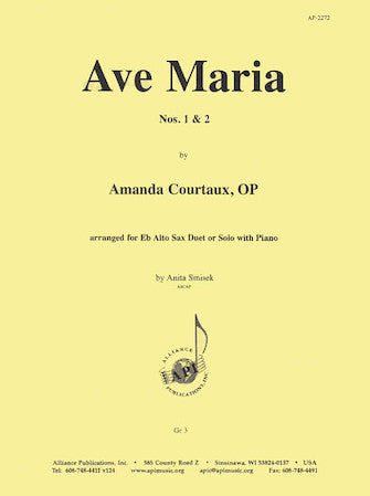 Ave Maria, No. 1 & 2 - A Sax Duo/pno