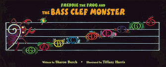 Freddie the Frog and the Bass Clef Monster Poster