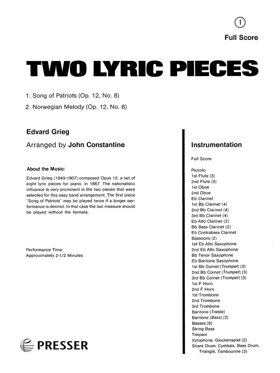 Two Lyric Pieces