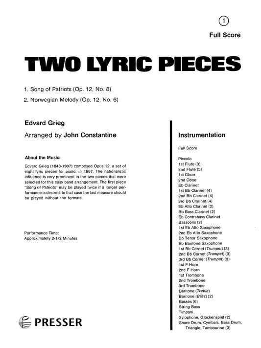 Two Lyric Pieces