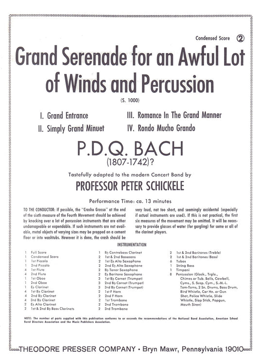 Grand Serenade for An Awful Lot Of Winds and Percussion