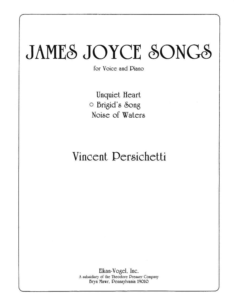 Brigid's Song, No. 2 From "James Joyce Songs"