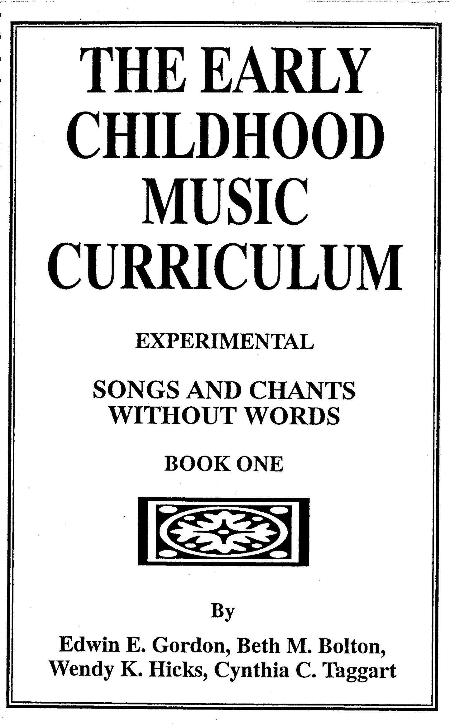 Experimental Songs and Chants - Book 1