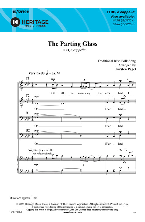 The Parting Glass - TTBB