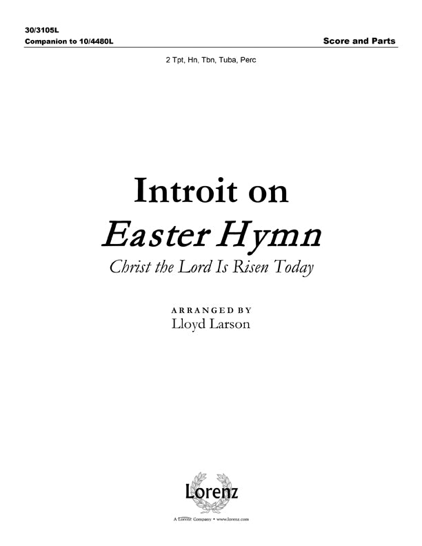 Introit on Easter Hymn - Brass and percussion score and parts