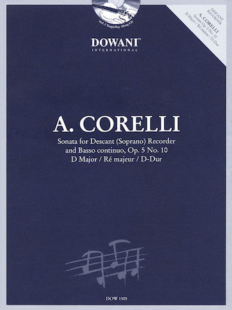 Corelli: Sonata for Descant (Soprano) Recorder & Basso Continuo Op. 5, No. 10 D Major