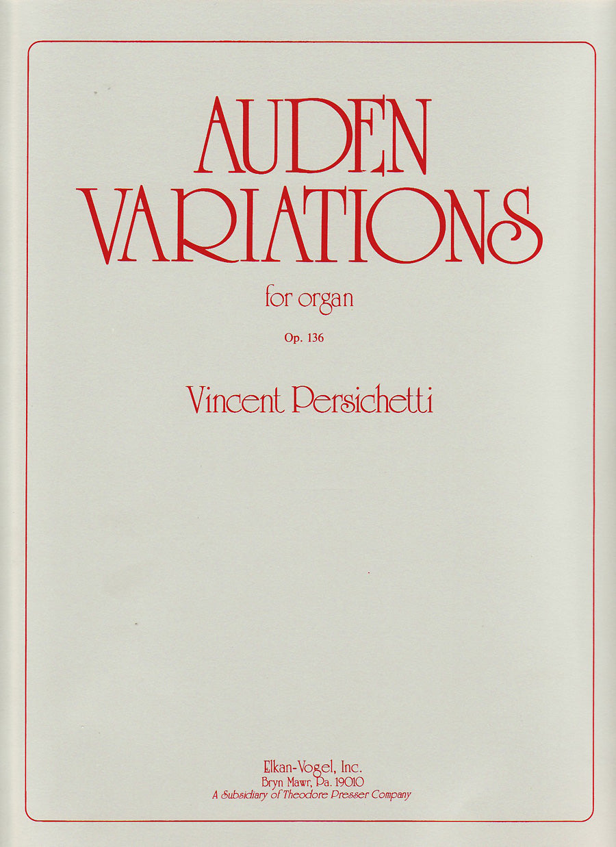 Auden Variations, Op. 136