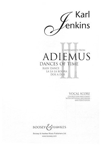 Adiemus III (Dances of Time), 3 Movements from