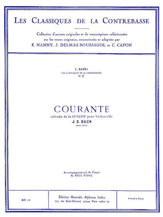 Courante - Classique Contrebasse No. 2, Suite No 1