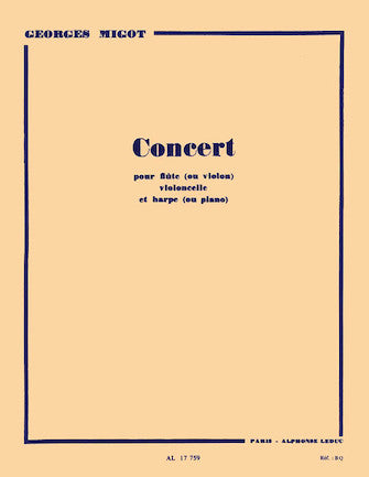 Concert pour Flute, Violoncelle et Harpe