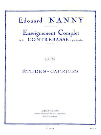 Dix Etudes-Caprices pour Contrebasse