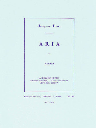 Aria for Flute (or Oboe), Clarinet and Piano