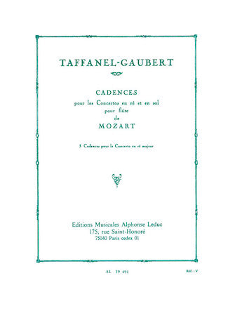 3 Cadenzas for Concerto KV 314