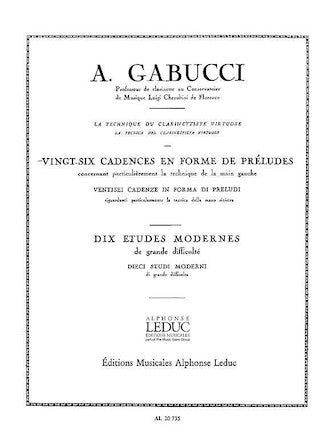 26 Cadences En Forme De Preludes (clarinet Solo)