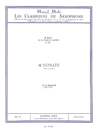 4th Sonata - Saxophone Classics N.91 (arr. Marcel Mule)