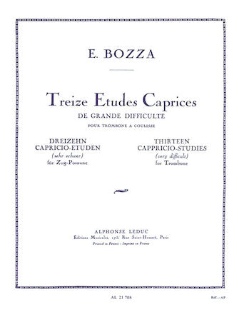 13 Capriccio Studies, For Trombone