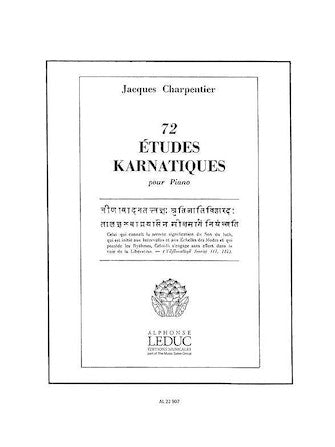 72 Etudes Karnatiques - 3e Cycle (piano Solo)