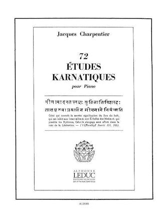 72 Etudes Karnatiques - 2e Cycle (piano Solo)