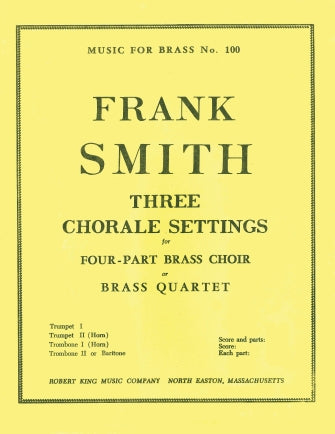 3 Chorale Settings (quartet-brass)