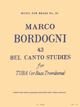 43 Bel Canto Studies for Tuba or Bass Trombone