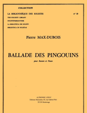 Dubois Pierre M Ballade Des Pingouins Lm010 Bassoon & Piano Book