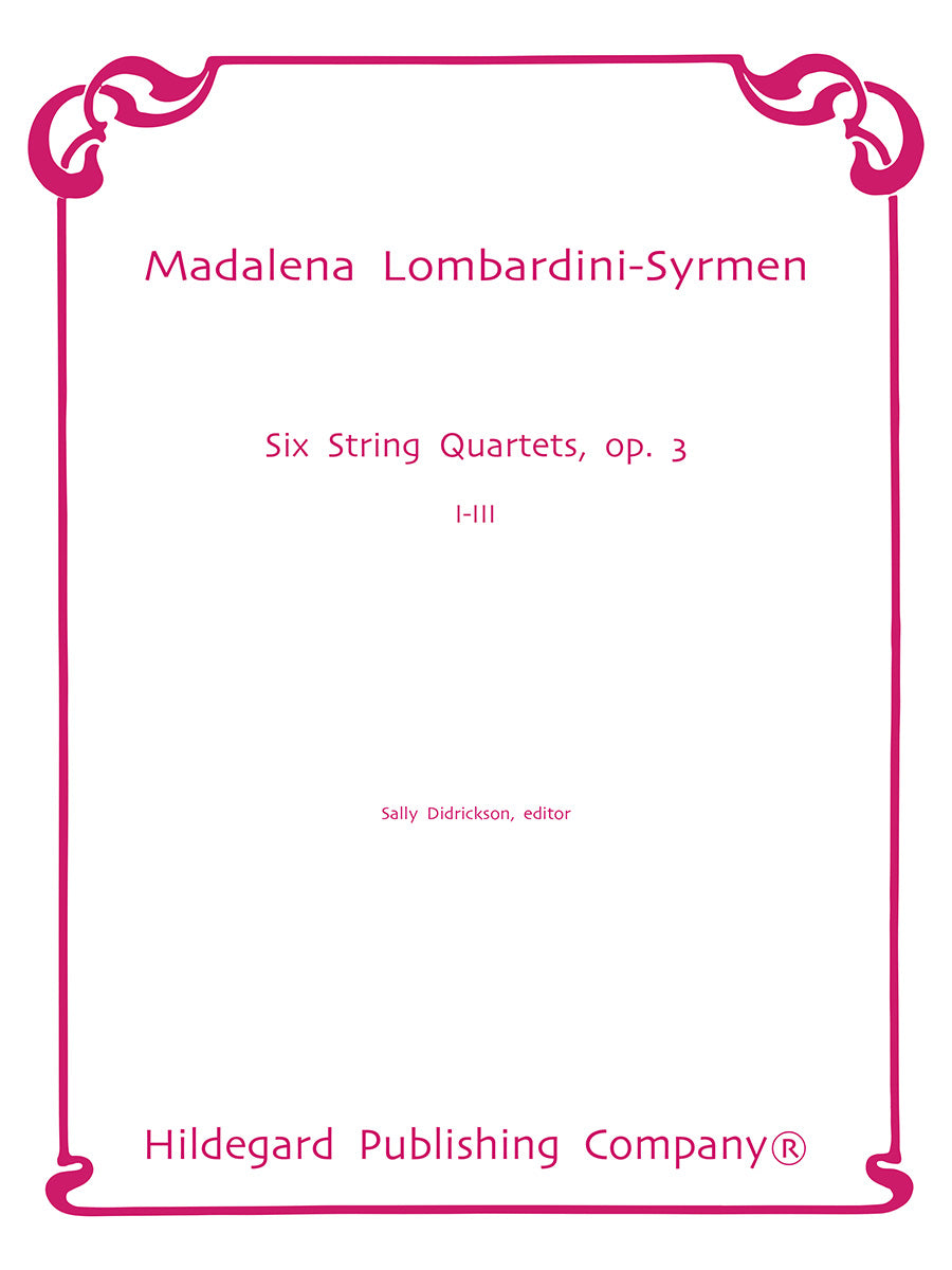 6 String Quartets Op. 3, Vol. I (1-3)