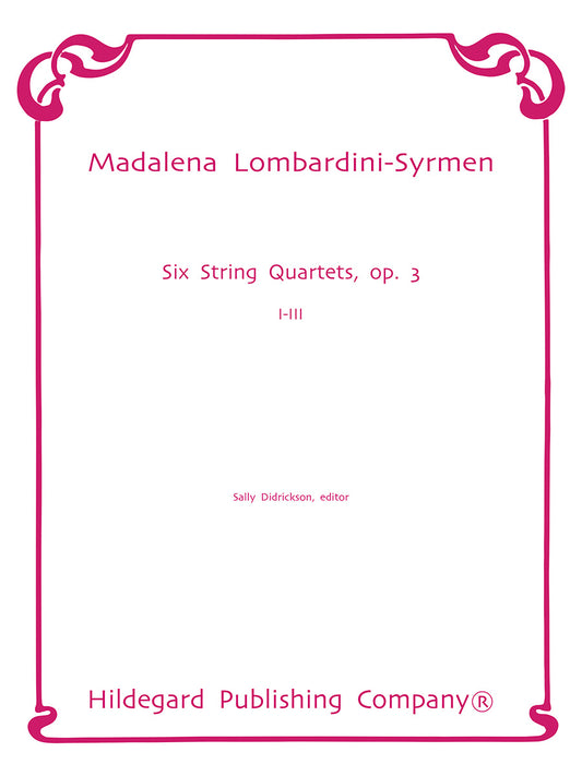 6 String Quartets Op. 3, Vol. I (1-3)