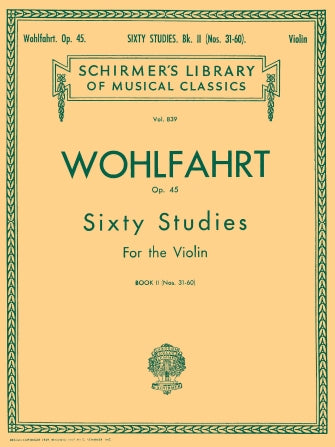 Wohlfahrt - 60 Studies, Op. 45 - Book 2