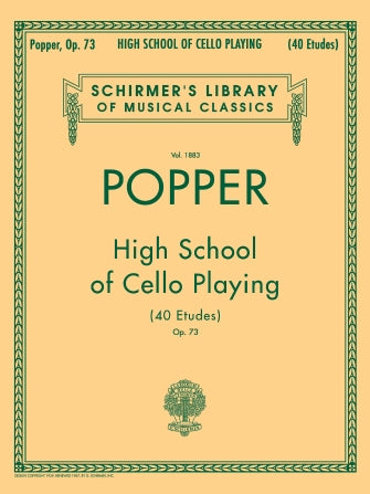 Popper - High School of Cello Playing, Op. 73