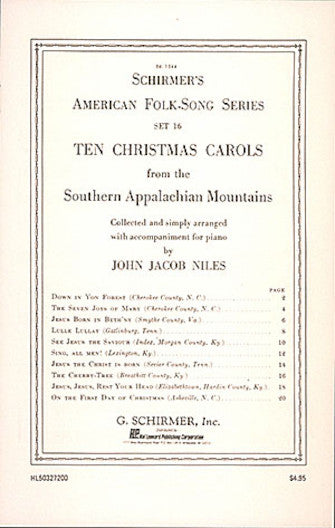 10 Christmas Carols from the Southern Appalachian Mountains