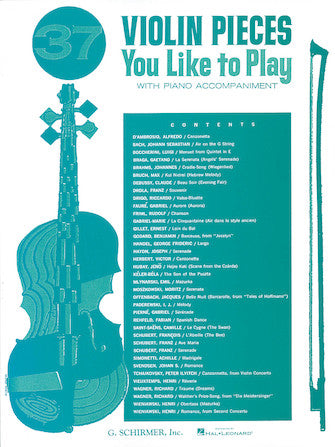 37 Violin Pieces You Like to Play