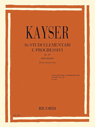 36 Elementary and Progressive Studies Op. 20 Violin Solo