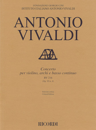 Concerto for Violin, Strings and Basso Continuo RV 216 Op. 6 No. 4