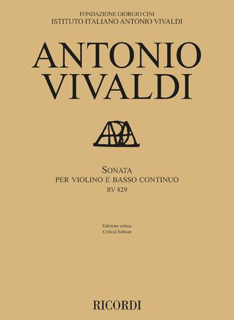 Sonata for Violin and Basso Continuo Rv 829 Critical Edition, $19.99sub