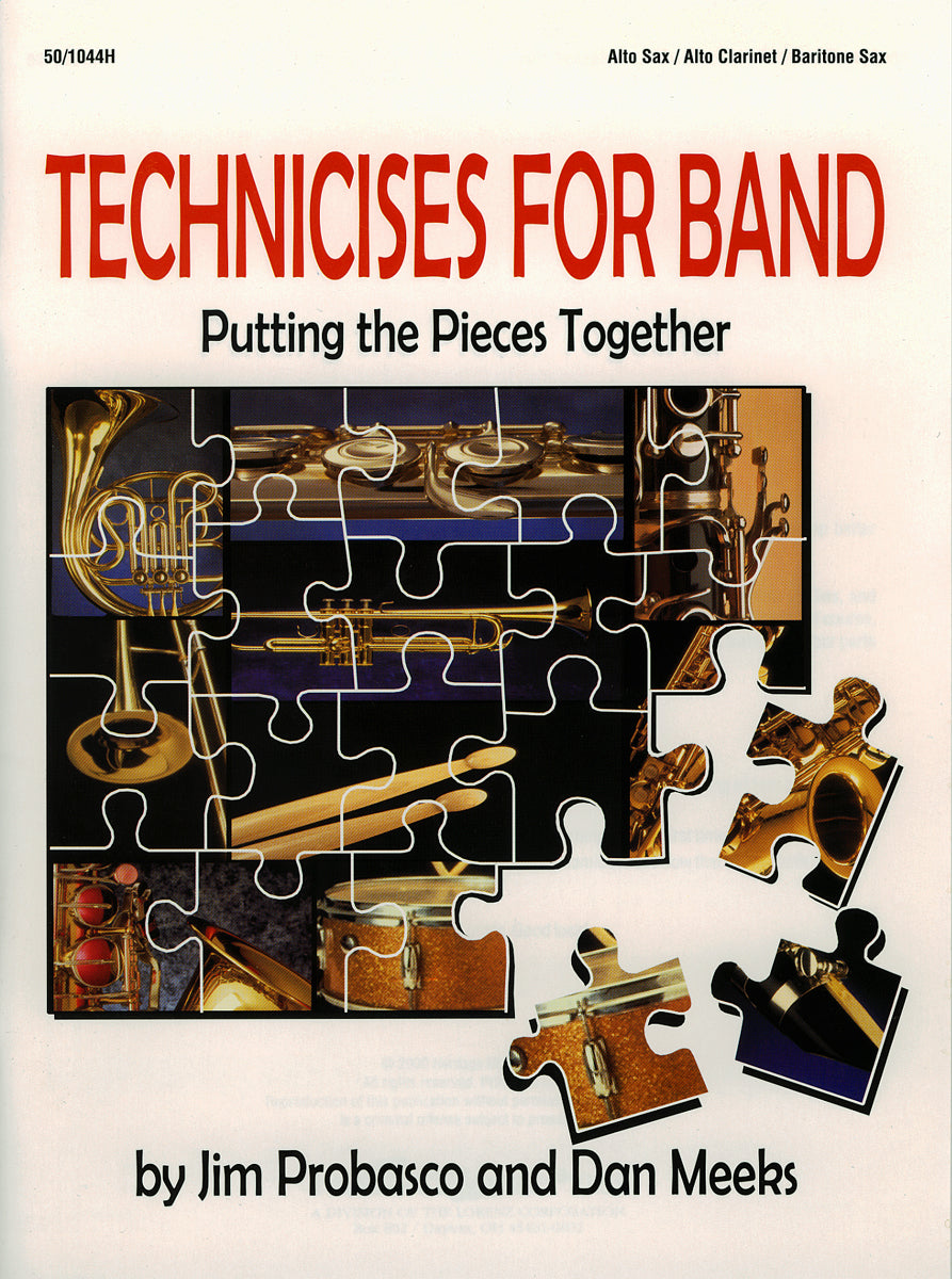 Technicises For Band - Alto sax/alto clarinet/bari sax book