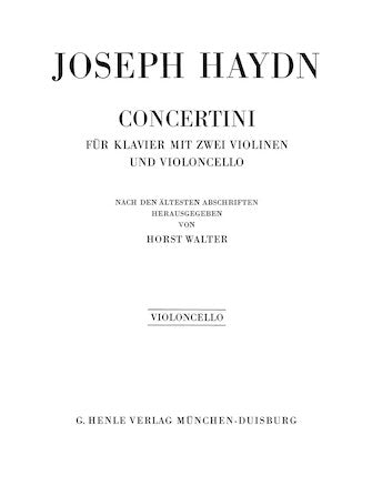 Concertini For Piano (Harpsichord) with two Violins and Violoncello