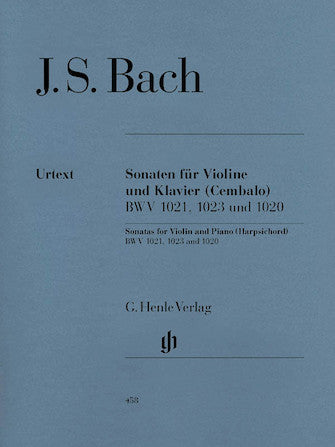 3 Sonatas for Violin and Piano (Harpsichord) BWV 1020, 1021, 1023