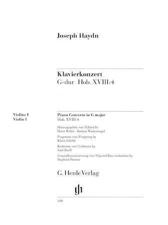 Concerto for Piano (Harpsichord) and Orchestra G Major Hob.XVII