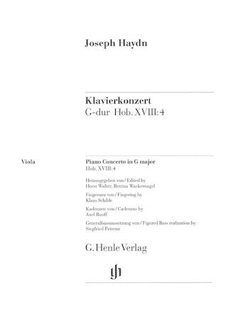 Concerto for Piano (Harpsichord) and Orchestra G Major Hob.XVII