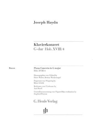 Concerto for Piano (Harpsichord) and Orchestra G Major Hob.XVII