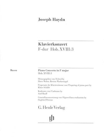 Concerto for Piano (Harpsichord) and Orchestra F Major Hob.XVII